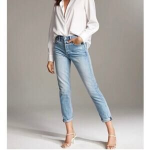 Aritizia Denim Forum Size 26 The Ex Boyfriend High Rise Jean Button Fly